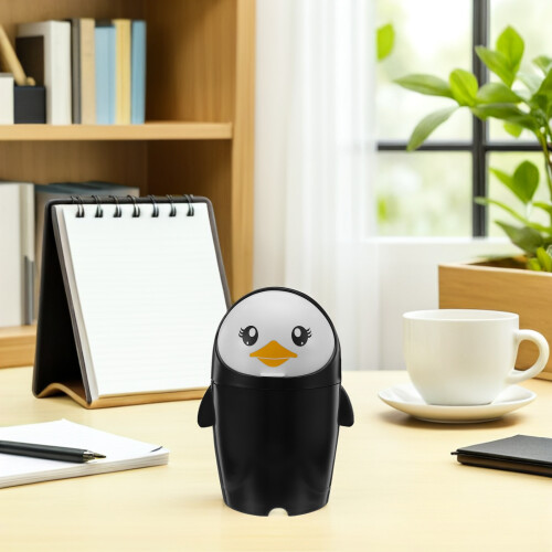 Mini Porta Rifiuti Nero A Di Pinguino 2