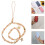 Bracciale Telefono Charm Strap Con Ciondolo Perline Color Oro 10