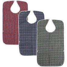 Adult The Elderly Bib Adult Washable Dining Bibs for Elderly (3 Pack,Red,Green,Blue) - DD01