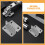 8Pz Cerniere Inox 4 Pieghevoli Per Argento 5