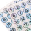 4Sheets Adhesive PVC Number Stickers Multi-Use Round Digital Labels 5