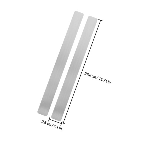 4Pz Strisce Metallo Argento Per Bacheca Ufficio E 1