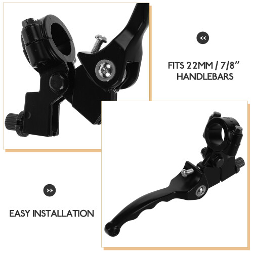 1Set Set Leve E Frizione in Acciaio Nero Per Scooter 2