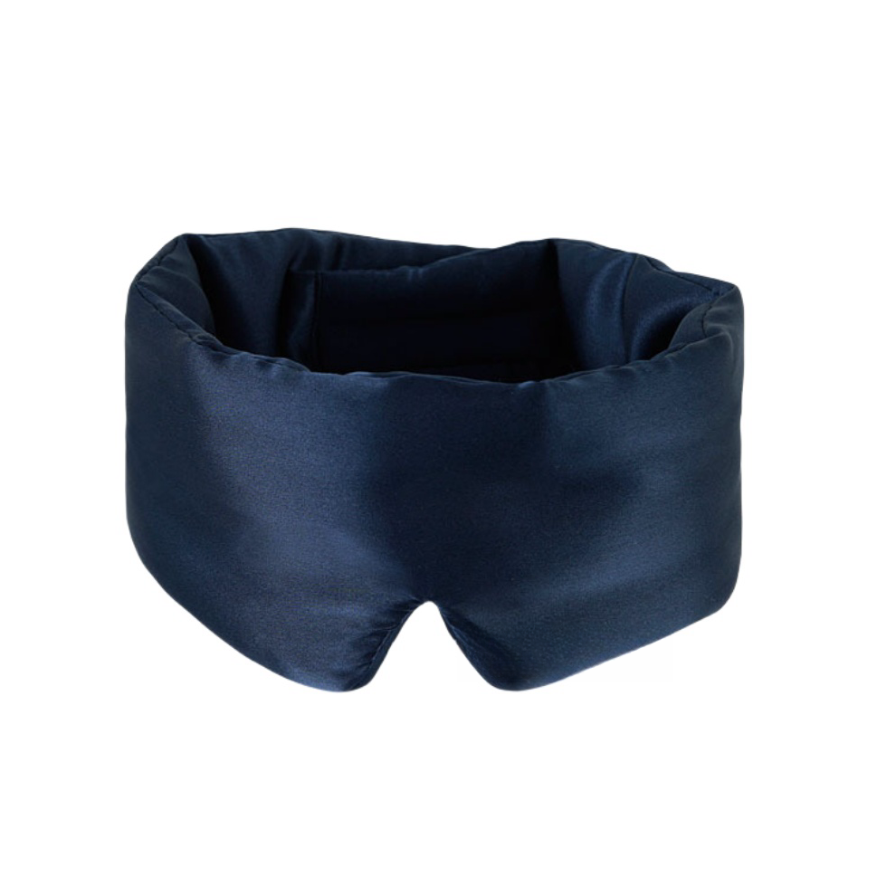 Inf Adjustable Double-Sided Silk Eye Mask For Men And Women Navyblue