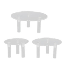 3PCS Round Acrylic Display Stand Clear L12cm M10cm