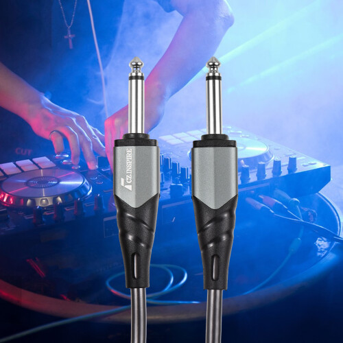 1/4 Inch Guitar Cable 10ft - 6.35mm, Dark Grey 1