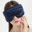 Máscara de dormir de seda ajustável de dupla face NavyBlue 2