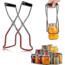 Jar Tongs, Anti- Clip, Jar Tongs, Less Steel Canning Jar Lifting Tongs with Grip Comptiable with Hot Jars And Mason Jars (red) - RIpj
