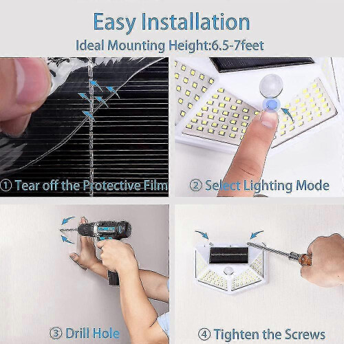 Outdoor Solar Light Motion Sensor Solar Powered Outdoor Wall Lightwhite 2