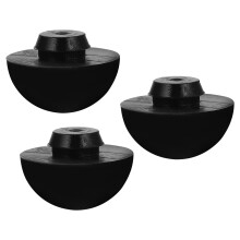 3Pièces Patins De Support En Silicone Noir Pour Pieds De Tongue Drum