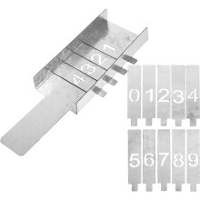 1Set Maschere Per Numeri in Ferro Con 4 Slot Per DIY Argento Duraturo
