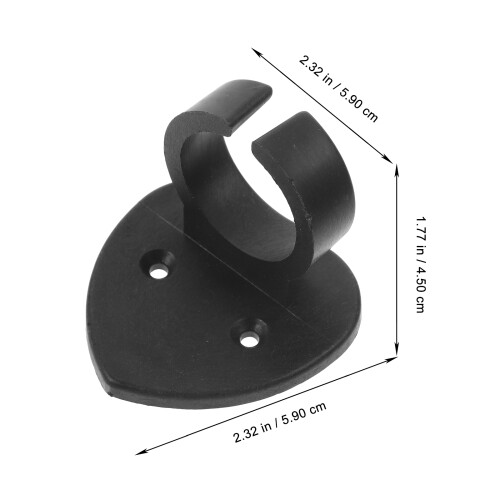 3Pièces Fixations Microphone Adhesives Plastique ABS Noir Faciles 1