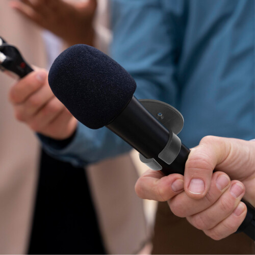 3Pièces Fixations Microphone Adhesives Plastique ABS Noir Faciles 2