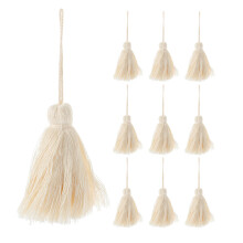 10Pz Nappine Artigianali in Cotone Beige Per Decorazione Casa
