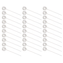 30Pièces Porte-Cartes Argentés En Acier Pour Événements Et Fêtes