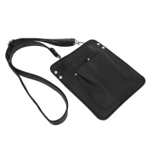 Borsa Da Fiorista Nera in Pelle Con Tracolla E Organizer