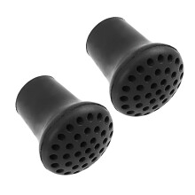 2Pièces -Béquilles Caoutchouc Noir Anti-Dérapant Extérieur