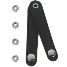 1Ensemble Sangles Noires En Cuir Pour Fixation D'accordéon
