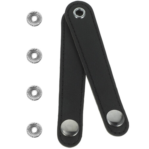 1Ensemble Sangles Noires En Cuir Pour Fixation D'accordéon