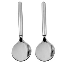 2Pz Mini Cucchiaini Viso Argento in Zinco Per Cura