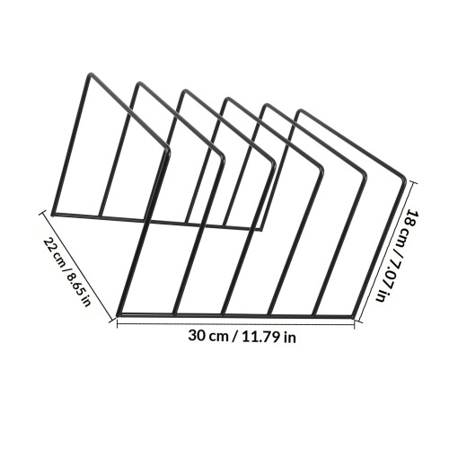 Range-Cd Métal Noir Support Vinyle Pour Bureau 1