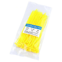 (Yellow) 100pcs/set Cable Ties Self-locking Good Insulation 7 Colors Heavy Duty Cable Ties For Home - RiRi