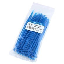 (Blue) 100pcs/set Cable Ties Self-locking Good Insulation 7 Colors Heavy Duty Cable Ties For Home - RiRi
