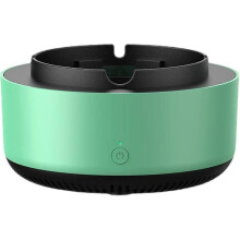 (Green) Smokeless Ashtray With Air Purifier, Intelligent Ashtray For Air Purification With Negative Ions For Car Home - RIpj