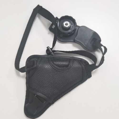 2Pièces Sangles Main Caméra Glisse PU Noir Confort Réglable 1