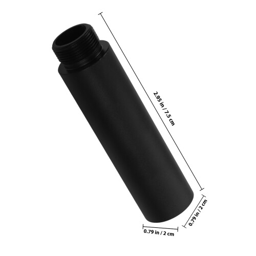 1Set Estensione Microfono Nero Alluminio Adattatore Stand Boom 1
