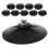10Pz Base Per Boxe Con Ventose Antiscivolo in Gomma Nera 9