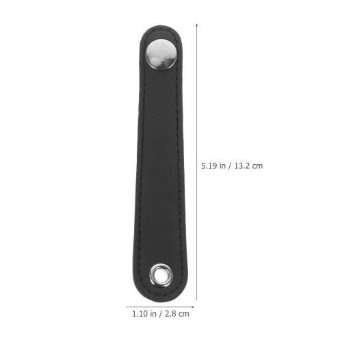 1Ensemble Sangles Noires En Cuir Pour Fixation D'accordéon 1