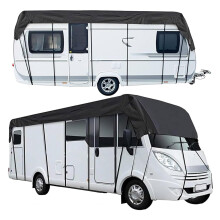 210D Oxford RV Roof Cover Waterproof UV Resistant Camper Roof Protection Black 11m x 3m