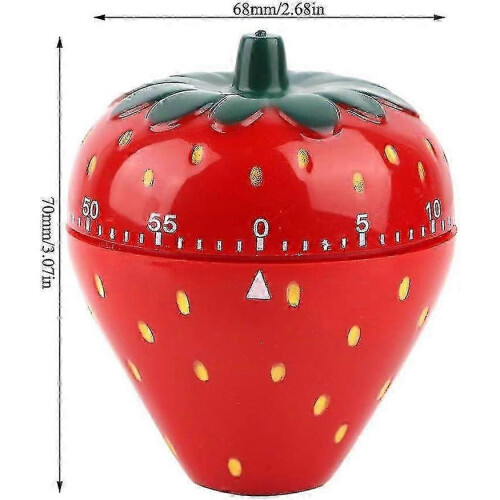 Strawberry Shape Kitchen Timer 60 Minutes Kitchen Timer Mechanical Time Reminder - RIpj 2