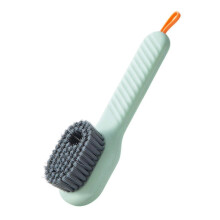 (Green) Shoe Brush Automatic Liquid Discharge Deep Cleaning Soft Bristles Household Laundry Cleaning Brush For Daily Use