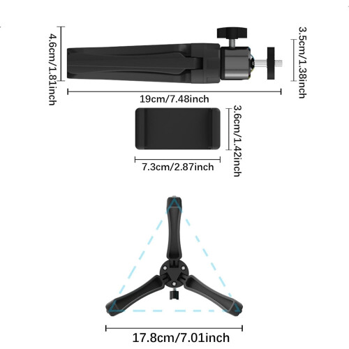 Phone Stands Phone Mount Slidable Adjustable Foldable Portable Desktop Stand Mini Camera Tripod for Mobile Phone Camera 1