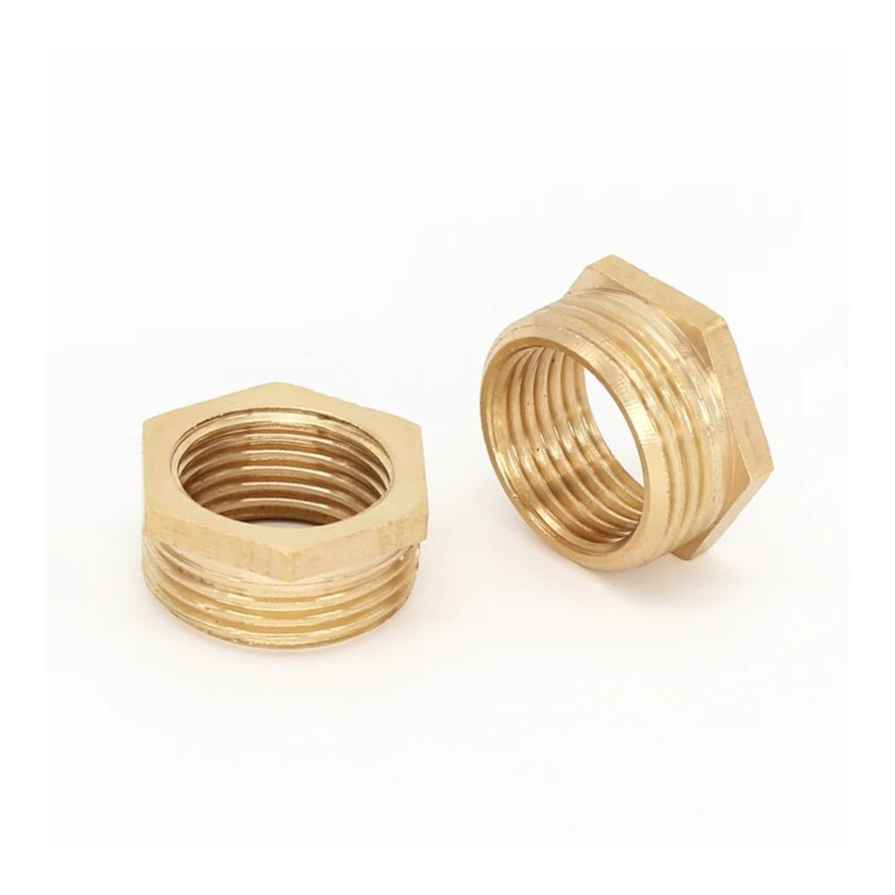 Brass Pipe Bushing Adapter Male To Female Reducer Fitting, Leakproof Corrosionresistant, 1/8'1' For Water Gas Fuel (Fm0306) 9092120277852