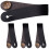 4Pièces Sangles Nez Guitare PU Noires Antidérapantes 1