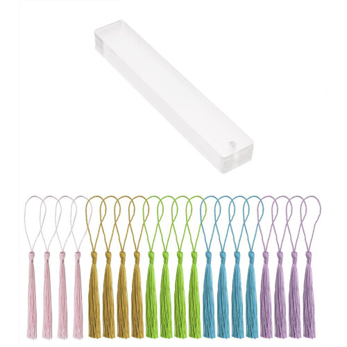 1Ensemble Marque-Pages Acryliques Avec Tassels Pour Étudiants