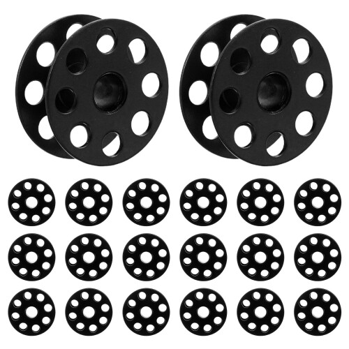 20Pcs Black Iron Bobbin Holder Case for Sewing Machine Durable Storage