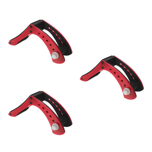 3Pcs Lightweight Adjustable Guitar Foot Rest Stool for Musicians Red