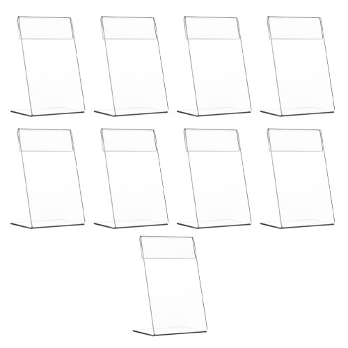 9Pièces Rangement L En Clair Pour Menus Étiquettes
