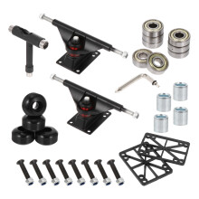 1Ensemble Ensemble Roulements Roues Pont Skateboard Aluminium Noir Durable