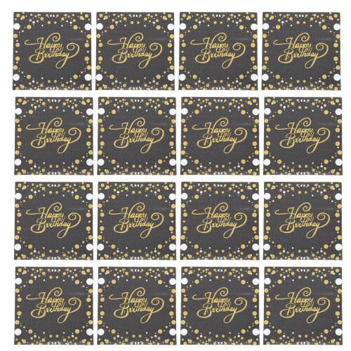 100Pièces Serviettes Noires En Papier Pour Déco De