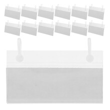 20Sets Plastic Retail Price Label Holders for Wire Basket Clips White