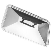 Coperchio Rettangolare in Acciaio Antiolio Per Vassoio Bbq