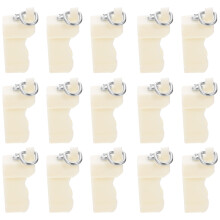 20Pièces Embouts Rail Rideaux Beige Solides