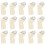 20Pièces Embouts Rail Rideaux Beige Solides 1