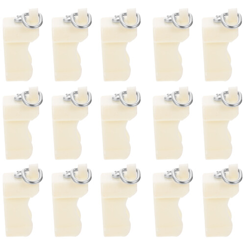 20Pièces Embouts Rail Rideaux Beige Solides