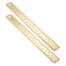 Worgeous 2 Pcs Big Large Brass Ruler Scale Student